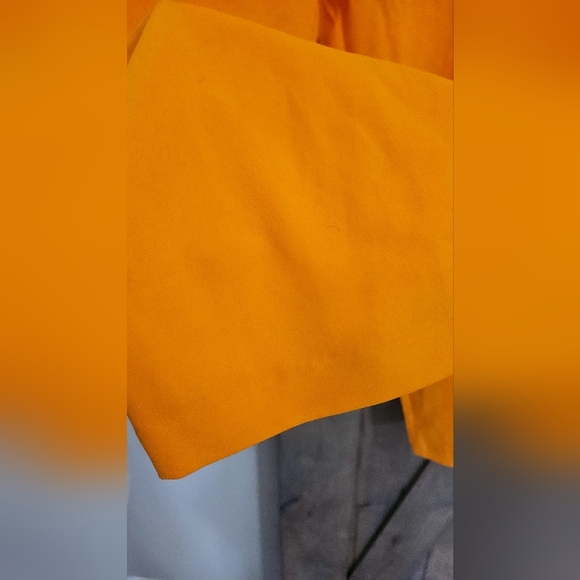 SKIES ARE BLUE Welt Pocket Cropped Ankle Trousers In Bright Orange. Size L NWT - Picture 7 of 14